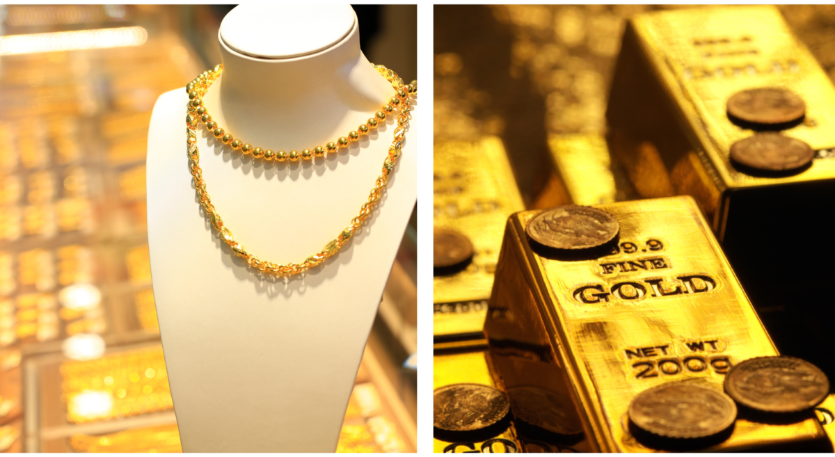 gold jewelry and bullion products