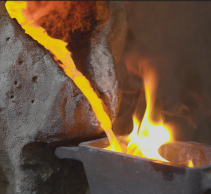 molten metal pour