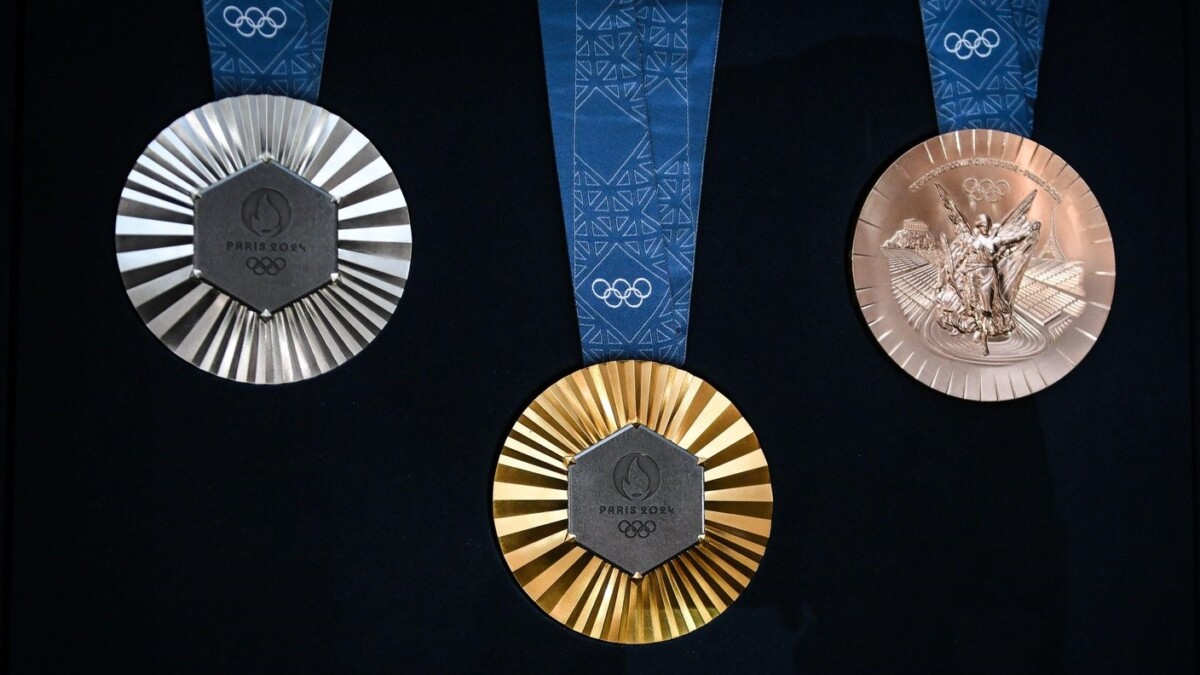 Photo showcasing the design of the Paris 2024 Olympic medals