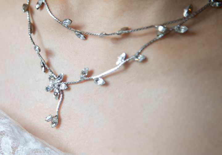 delicate custom necklace made of silver