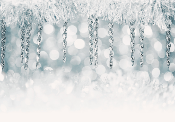 silvery icicle ornaments